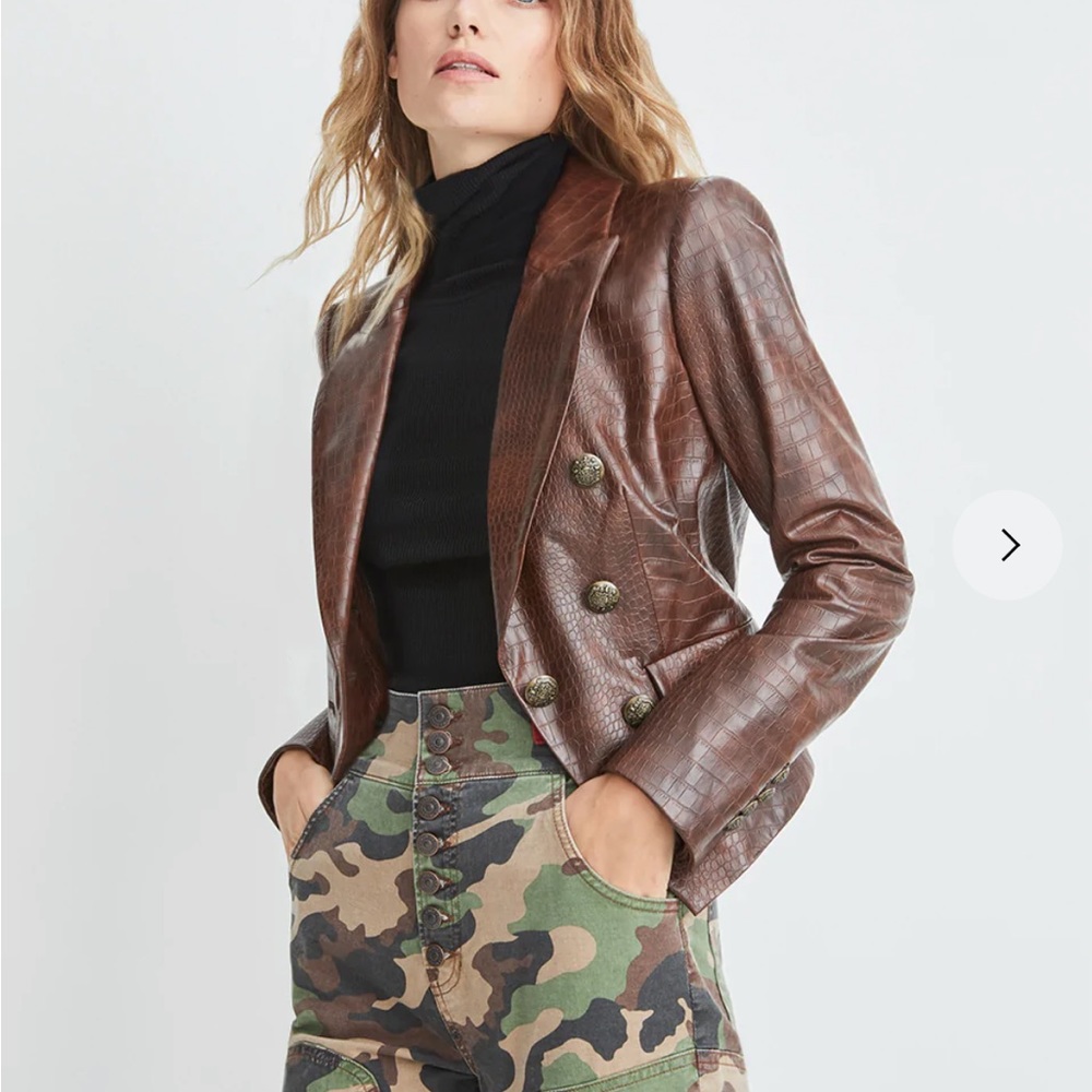 NWOT Cooke Vegan-Leather Dickey Jacket size 6